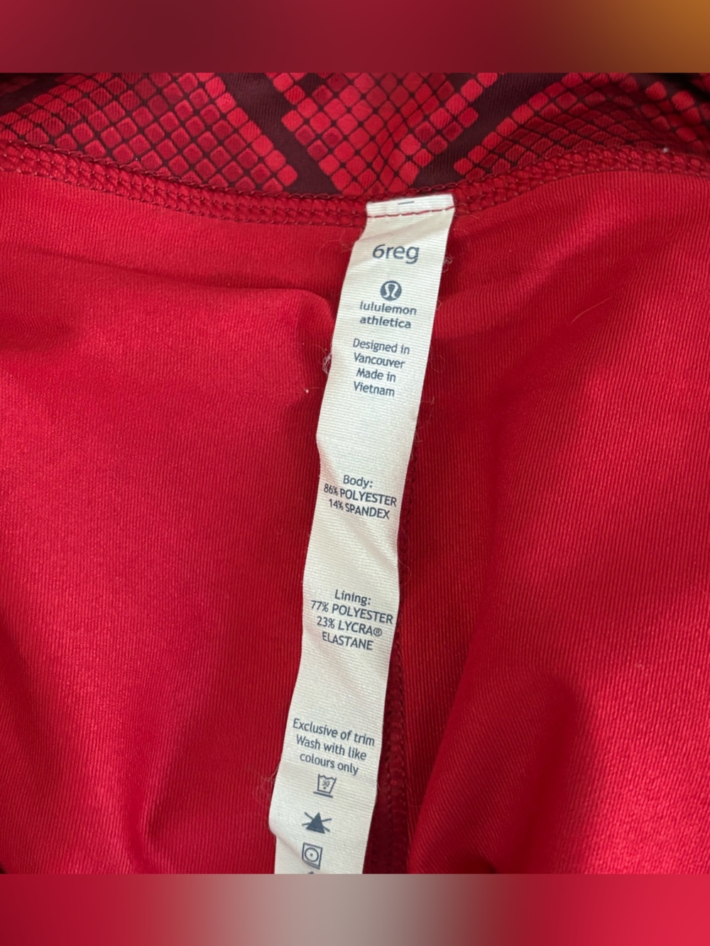 Lululemon Pace Rival Mid-Rise Skirt Short - Cranberry snake print Skirt Sz 6 ECU - Picture 14 of 17